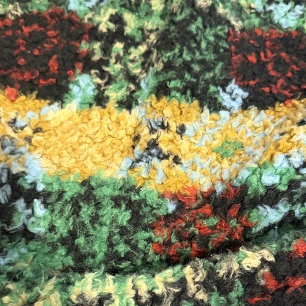 Urban Outfitters Palmer Sherpa Fleece Shacket Multicolor Popcorn Fuzzy Lined S